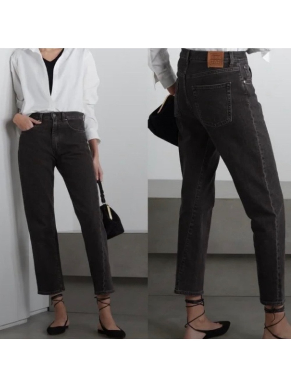 TOTEME Original Twisted Seam Jeans Black Size 26